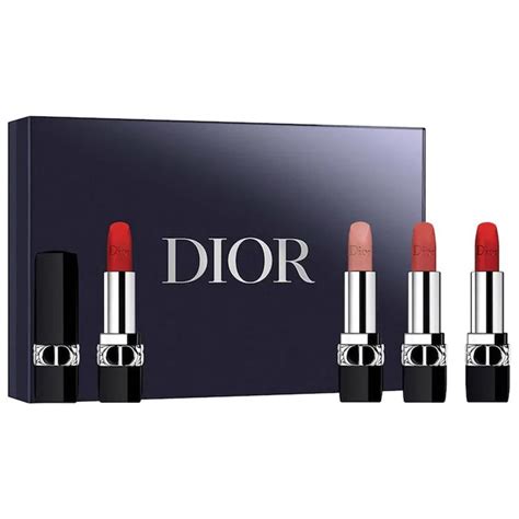 dior rouge dior lipstick trio set|Dior mini lipstick set.